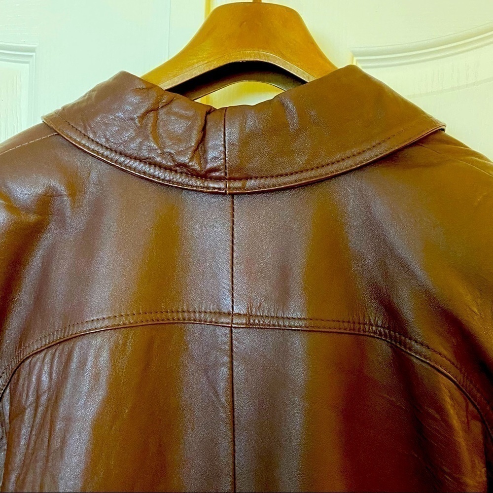 Genuine Lamb Skin Leather Jacket with polyester lining. Made in Spain. - Picture 6 of 11